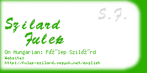 szilard fulep business card